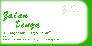 zalan dinya business card